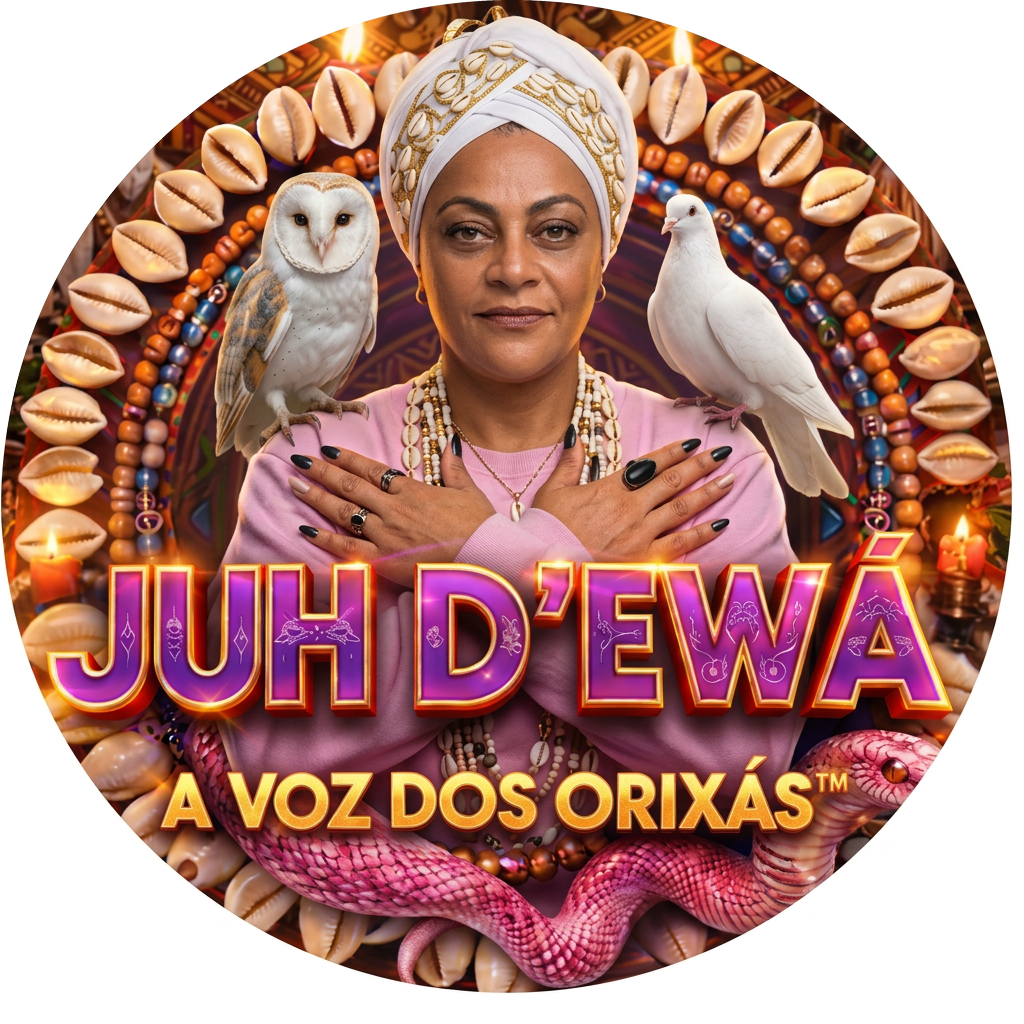 Logotipo do canal Juh D'Ewá — A Voz dos Orixás™